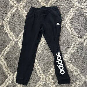 Adidas Kids Black Sweatpants with Logo